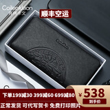 Coilenklaon肯林卡文男士拉链钱包长款真皮手包男头层牛皮钱夹手拿包礼物送男友老公 黑色-精美礼盒