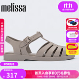 梅丽莎（melissa）新款时尚编织女士简约通勤果冻罗马凉鞋32408 哑光米色 (AZ228) 37