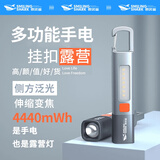 微笑鲨 手电筒小型强光led远射可充电迷你便携超亮家用户外防水 顶配版【1200毫安】6-10小时