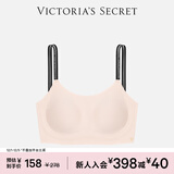 维多利亚的秘密 舒适果冻条软支撑无痕字母美背肩带背心内衣文胸 86S7活力粉-不交叉肩带 L /XL