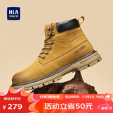 海澜之家HLA男靴复古高帮大黄靴工装靴子沙漠靴HAAGZM4EHB177 驼色41