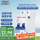 德力西（DELIXI）空气开关 HDBE632C63 家用空开小型断路器2P双极断路器 2P63A