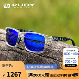 RUDY PROJECT璐迪跑步眼镜越野徒步太阳镜马拉松防晒墨镜沈乌贼同款SPINAIR 57 光泽透明架/镀膜蓝（送镜盒）
