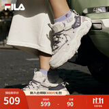 斐乐（FILA）官方女鞋老爹鞋运动鞋新款猫爪鞋5代复古休闲鞋 奶白/浪漫紫-GO 37.5