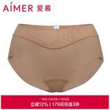 爱慕（Aimer）内裤女士中腰三角内裤女经典KiKi裤轻薄光面内衣马卡龙多色内裤 深肤色 1条 M (165)
