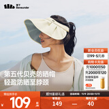 蕉下（beneunder）遮阳帽女帽子防晒帽女太阳帽大帽檐防紫外线空顶帽贝壳帽户外登山 【花瓣型帽檐】高岭白