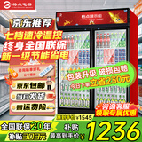 格点大容量饮料柜商用冰柜直冷藏展示柜酒水柜纯风冷无霜保鲜柜超市玻璃门冰箱立式啤酒柜 双门下机组直冷 7挡调温基础款