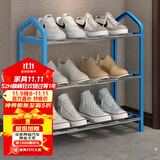 索尔诺（SuoErnuo）鞋架简易拖鞋架出租房收纳鞋架子客厅家用门口宿舍经济型放鞋架 三层经济型蓝色K323【长42高45】