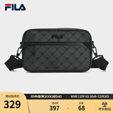 FILA 斐乐官方男包挎包2025春季新款时尚休闲单肩包斜挎包随身包 幻夜灰-DY XS