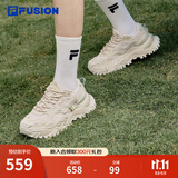 FILA FUSION斐乐女鞋BIANCO老爹鞋季新款硬糖鞋休闲鞋厚底运动鞋女 夏威夷果黄-MS 36.5