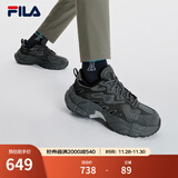 斐乐（FILA）蕨草鞋FERN男鞋户外老爹鞋休闲鞋时尚舒适运动鞋 阴影灰/黑-DB 41