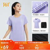 361°跑步运动套装女士夏季衣服新款休闲短袖短裤两件套662414001H-4