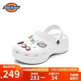 Dickies女士厚底洞洞鞋增高沙滩鞋踩屎感包头EVA凉鞋女外穿 39  珍珠白 