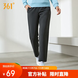 361°运动裤子女秋冬季跑步宽松户外休闲裤直筒长裤卫裤662434710D