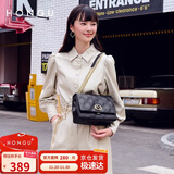 红谷女士包包女包时尚菱格链条单肩包牛皮斜挎包小方包生日礼物送女友