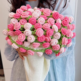 范爷家玫瑰花束毯子成品大号手工钩织毛毯盖毯生日礼物送女友闺蜜新婚