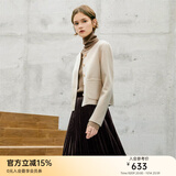 颜域简约毛呢外套女士冬装2025新款气质显瘦时尚短款羊毛双面呢大衣 杏色 XL/42