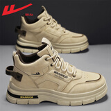 回力马丁靴子男复古高帮靴冬季男鞋东北雪地靴户外加厚抗寒棉鞋保暖鞋 2112/卡其单里 44