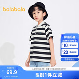 巴拉巴拉男童t恤童装2024夏装儿童短袖中大童休闲polo衫凉感208224117104