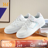 361°运动女鞋秋冬季学生复古厚底增高小白休闲板鞋子女682116601F-8