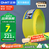 正泰（CHNT） 电线电缆BV1.5/2.5/4/6平方国标家装空调单股铜芯电线铜线电源线 2.5平方（黄绿双色-地线/100米）