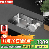 弗兰卡（Franke） 厨房304不锈钢水槽单槽龙头套装 厨房洗菜盆台上台下安装81*51cm 裸槽（含下水）（不含沥水篮）） CNX110-7501A
