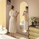 小匠材全身镜穿衣镜贴墙自粘免打孔试衣镜壁挂式家用卧室宿舍镜子40*120