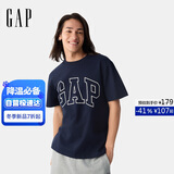 盖璞男女装2025春季新款棉质印花logo短袖T恤宽松休闲上衣725617