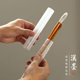 漢墨创意毛笔便携笔筒 多功能出门携带保护毛笔用收纳盒2支装 文房四宝轻便出门笔筒办公