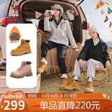 骆驼（CAMEL）【山丘】经典大黄靴户外工装马丁靴 L23W076065R 土黄（绒里） 38