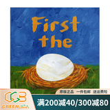 First The Egg 先有蛋 凯迪克绘本奖 趣味洞洞书 英文原版绘本 Laura Vaccaro Seeger 儿童图画故事书 绿山墙