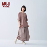 无印良品（MUJI）IDEE 女式 平纹 灯笼裙 长半身裙女裙子女装25年夏季款GA53CC5S 烟熏粉色 均码