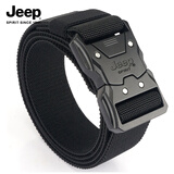 JEEP SPIRIT吉普战术帆布腰带男士快拆户外运动尼龙皮带工装弹力裤带