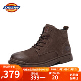 Dickies高帮男靴厚底马丁鞋男士靴子潮男女靴情侣鞋 美拉德棕 41 