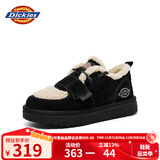 Dickies女士雪地靴舒适休闲平底鞋加绒加厚棉鞋 黑色 37 