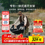 康尔（KingCamp）折叠椅 铝合金户外摇摇椅家用室内摇篮椅吊椅秋千椅 KC2227 黑灰