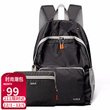 高尔夫（GOLF）双肩包男女可折叠电脑背包书包14英寸轻便户外旅行包旅游运动登山