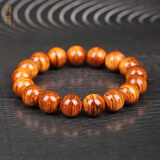 龍隐正宗海南黄花梨手串男士霸气虎皮纹正品高油密老料木佛珠高端文玩 【霸气虎纹】12mm*17颗