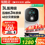 氧精灵3L升医用制氧机家用吸氧机十大牌子老人孕妇便携式氧气机312W