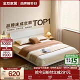 全友家居现代简约高箱储物收纳床主卧1.8米x2米双人大床家具政府补贴 【暖白色 | 高脚】单床 1.5x2米【爆款+性价比超高】