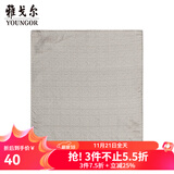 雅戈尔（YOUNGOR）丝巾男经典口袋方巾优质涤丝经典丝巾装饰方巾商场同款 浅咖YHHJ755203XQQ 均码