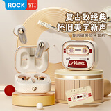 ROCK蓝牙耳机半入耳式真无线超长续航大电量强音质主动降噪音乐游戏跑步生日礼物送男女友老婆