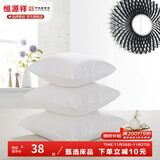 恒源祥纯棉抱枕芯纯色靠枕芯沙发靠垫内胆40 45 50 55 60婚庆靠枕芯腰枕 白色(一对) 60cm*60cm 含枕芯