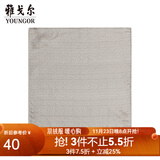 雅戈尔（YOUNGOR）丝巾男经典口袋方巾优质涤丝经典丝巾装饰方巾商场同款 浅咖YHHJ755203XQQ 均码