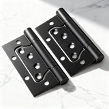 梅花（BLOSSOM）国标合页不锈钢铰链免开槽木门子母合页4寸黑色2只装