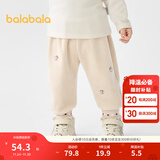巴拉巴拉【荣信乐乐趣IP】巴拉巴拉宝宝长裤女童冬季运动裤可爱加绒保暖 浅驼50017 100