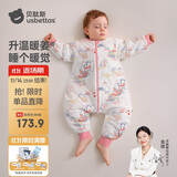 贝肽斯婴儿睡袋暖姜恒温儿童分腿睡袋婴幼儿防踢被睡衣四季双层 凤鸾XL