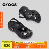 CROCS卡骆驰厚底云朵洞洞鞋时尚百搭户外沙滩鞋女鞋|206750 黑色-001(含智必星) 35 (220mm)
