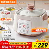 苏泊尔（SUPOR）电炖锅 电炖盅家用煲汤锅炖汤锅 隔水炖锅 煲汤专用电锅全自动陶瓷炖汤盅 DZ25YC828