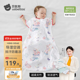 贝肽斯婴儿睡袋夏季空调房宝宝睡袋新生儿童一体防踢被幼儿防惊跳纱布被 【短袖】（前2后2  30℃+）赤兔 L码 建议身高80-95cm年龄1.5-3岁